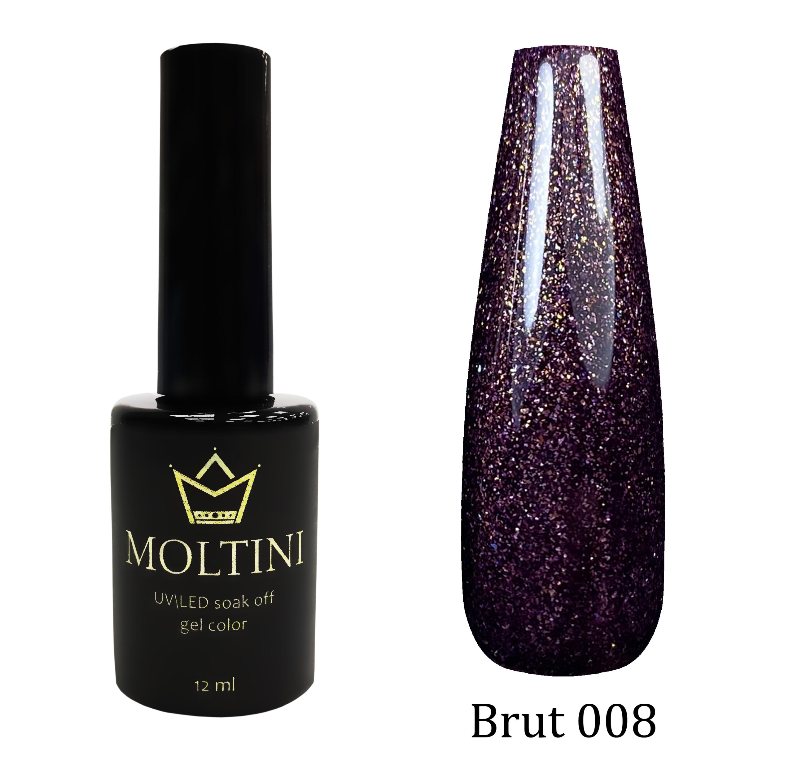 Гель-лак Moltini “Brut” 008, 12 ml